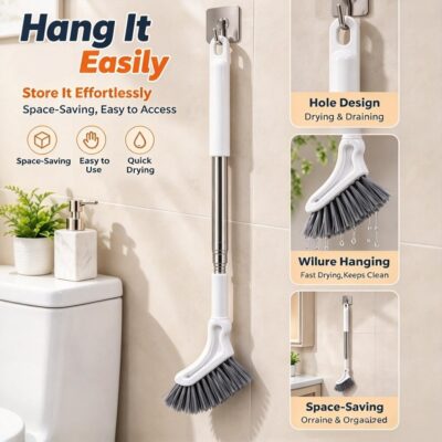 2-Piece Set: Long-Handled Extendable Brushes