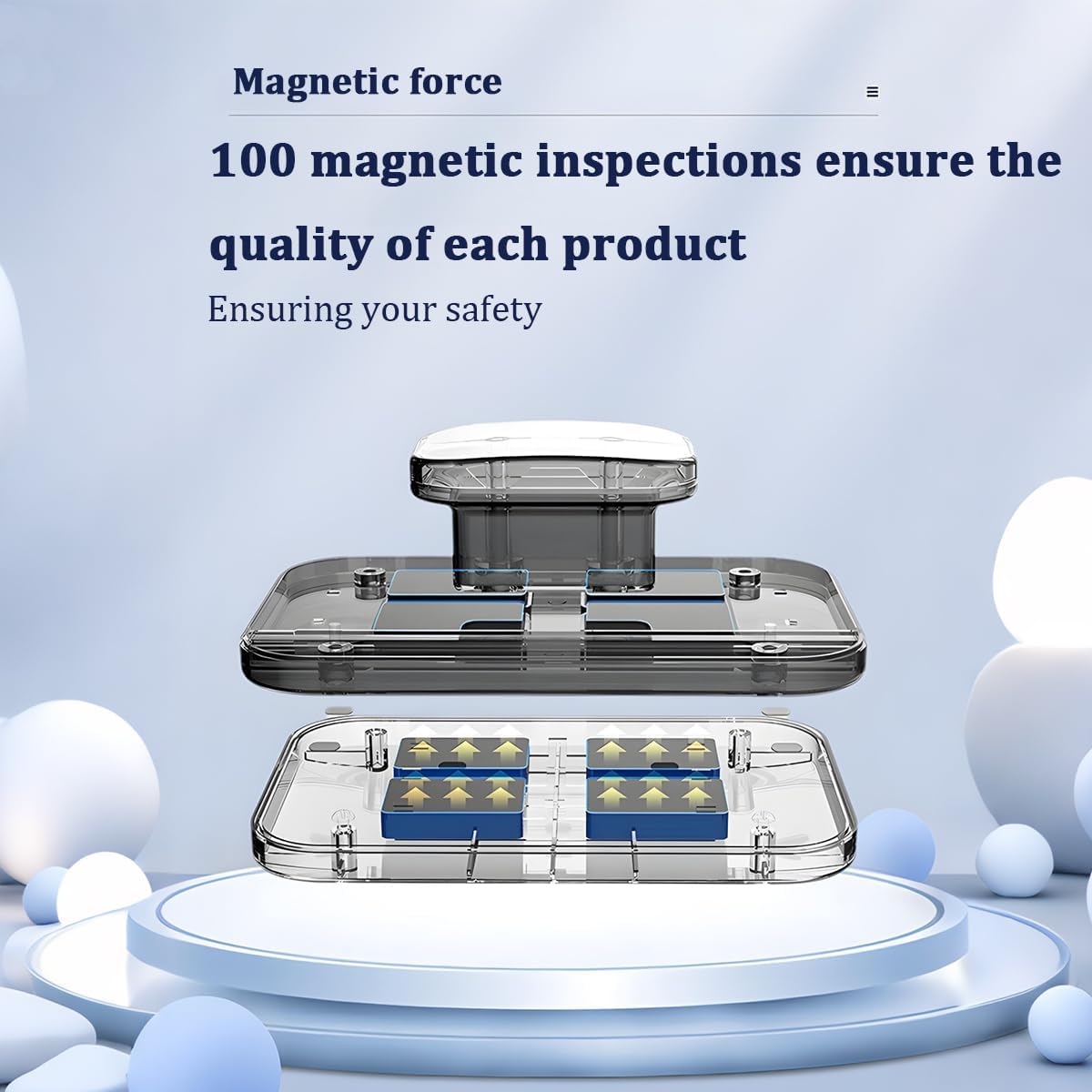 Magnetic glass cleaner with anti-drop safety rope - Image 2