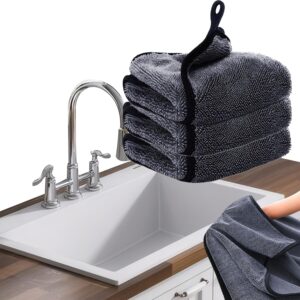 3-piece microfiber glass-wiping cloth set