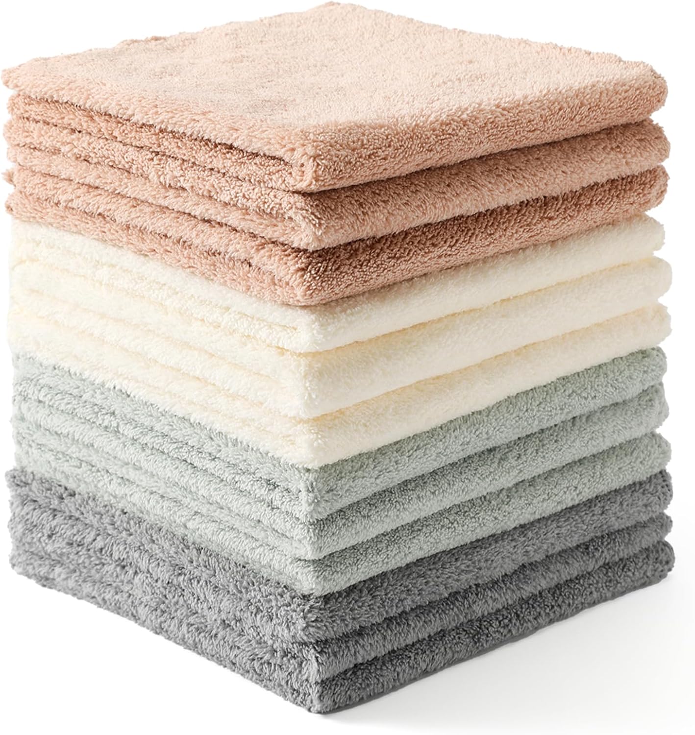 12-piece soft microfiber cleaning cloth set