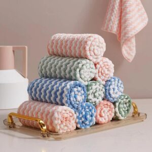 12-piece large-sized colored cleaning cloth set