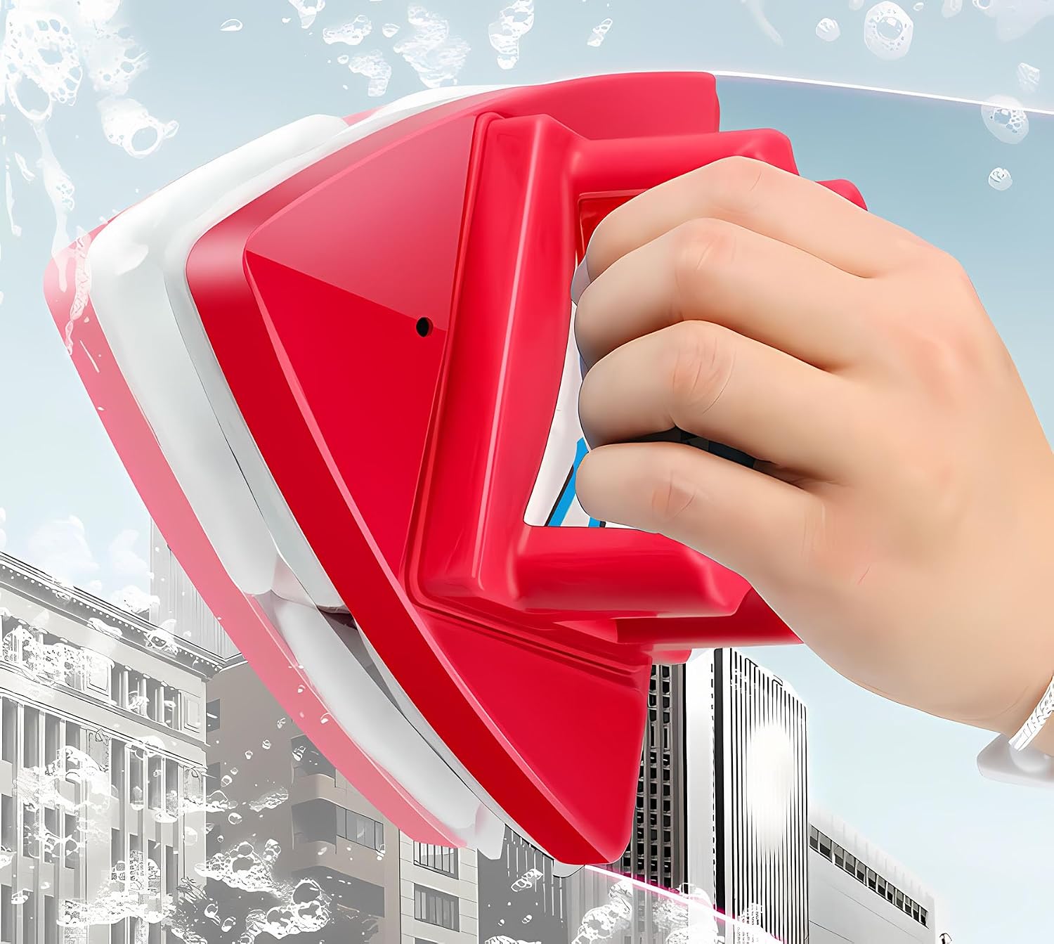Double-sided magnetic window cleaner