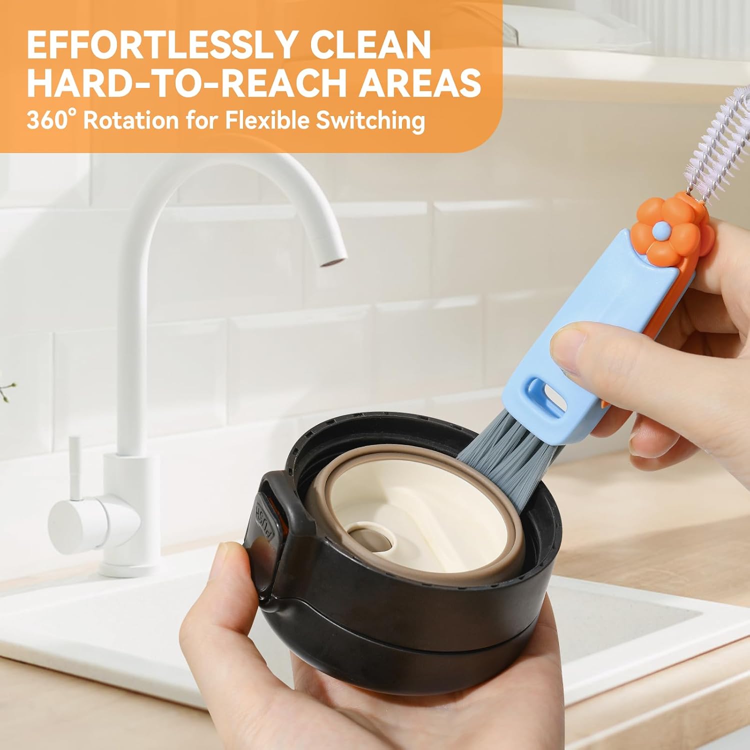 3-in-1 Bottle Cap and Spout Cleaning Brush Set - Image 2