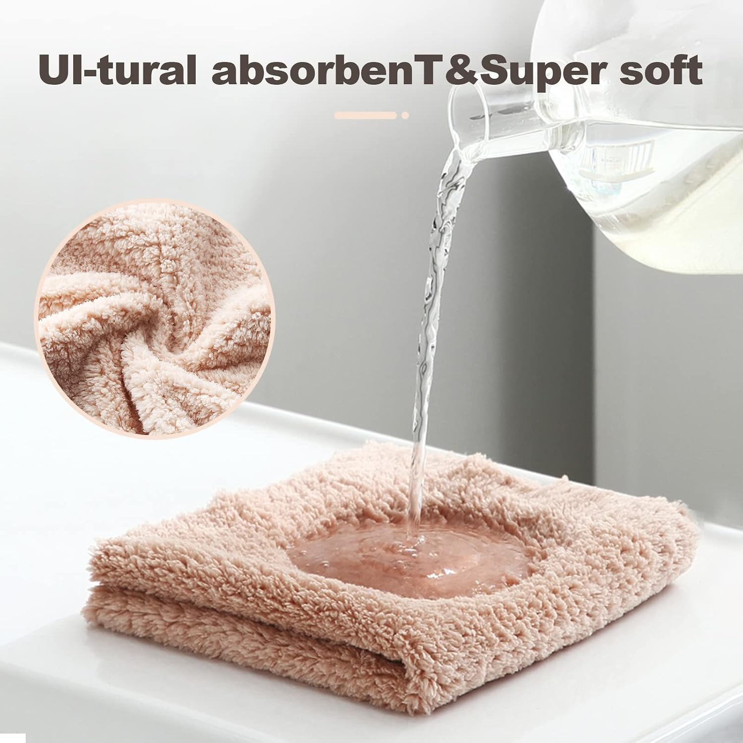 12-piece coral fleece dishcloth set - Image 2
