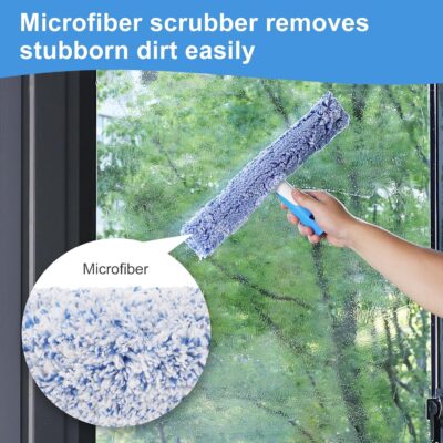 Window squeegee and scrubber set